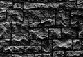 Modern dark brick wall. Pattern of decorative stone wall background. Surface black wall texture Royalty Free Stock Photo