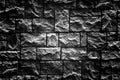 Modern dark brick wall. Pattern of decorative stone wall background. Surface black wall texture Royalty Free Stock Photo