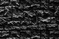 Modern dark brick wall. Pattern of decorative stone wall background. Surface black wall texture Royalty Free Stock Photo