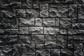 Modern dark brick wall. Pattern of decorative stone wall background. Surface black wall texture