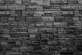 Modern dark brick wall. Pattern of decorative stone wall background. Surface black wall texture Royalty Free Stock Photo