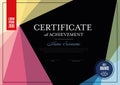 Modern dark certificate template