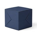 Modern dark gray geometric cube on white background Royalty Free Stock Photo