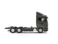 Modern dark gray heavy transport truck without a trailer Royalty Free Stock Photo
