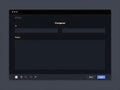 Modern dark mode email compose window interface on a computer screen Royalty Free Stock Photo