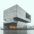 modern dark office building minimalism