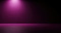 A modern, dark studio background with a pink spotlight effect on the wall and floor. A stylish atmosphere for product Royalty Free Stock Photo
