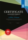 Modern dark vertical certificate template