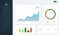 Modern Dashboard Analytics Interface with Business Data Charts and Graphs Royalty Free Stock Photo