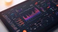 Modern dashboard displaying colorful data visualizations and analytics Royalty Free Stock Photo
