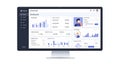 Modern Dashboard Interface Displaying Data Analytics and User Information Royalty Free Stock Photo