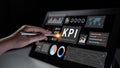 Modern Data Analysis Dashboard with Key Performance Indicators Displayed on Digital Screen in Professional Workspace Royalty Free Stock Photo