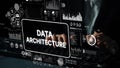 Modern Data Architecture Concept with Digital Interface and Analytics Visuals in Background. Asymptotic smart data Royalty Free Stock Photo