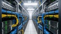 Modern data center with advanced server racks Royalty Free Stock Photo