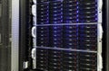 Modern data center with hard drives storage Royalty Free Stock Photo