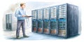 Modern Data Center Infrastructure Ensuring Fast Data Processing and Secure Information Storage with Expert Maintenance
