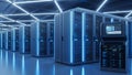 Data Center Server Room Modern Network Servers, Cloud Computing Royalty Free Stock Photo