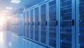 Data Center Servers Modern Server Room Technology Royalty Free Stock Photo