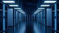 Data Center Servers Modern Network Infrastructure, IT Technology Royalty Free Stock Photo