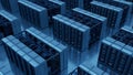 Modern Data Center Server Racks with Cables, Technology, Big Data, Cloud Computing Concepts Royalty Free Stock Photo
