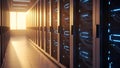 Data Center Server Room Network Infrastructure, Cloud Computing Royalty Free Stock Photo
