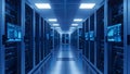 Data Center Server Room Network, Hosting, Cloud Computing Royalty Free Stock Photo