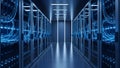 Data Center Servers Modern Network and Data Storage Room Royalty Free Stock Photo