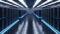 Data Center Server Room Modern Network and Cloud Computing Royalty Free Stock Photo