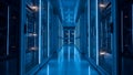 Data Center Server Room Modern Blue Technology Infrastructure Royalty Free Stock Photo