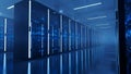 Data Center Server Room Hosting, Cloud Computing, IT Infrastructure Royalty Free Stock Photo