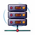 Modern Data Center Server Stack Illustration Royalty Free Stock Photo