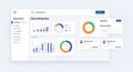 Modern Data Dashboard UI Design Layout Royalty Free Stock Photo