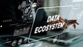 Modern Data Ecosystem with Digital Graphics Showcasing Data Analytics and Technology Concepts. Asymptotic smart data Royalty Free Stock Photo