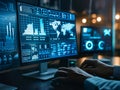Modern Data Monitoring in Action Royalty Free Stock Photo