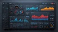 Modern Data Visualization Dashboard for Analytics and Monitoring Royalty Free Stock Photo