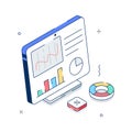 Modern Data Visualization Dashboard Illustration Royalty Free Stock Photo
