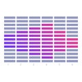 Modern data visualization with colorful gradient bars representing data insights Royalty Free Stock Photo