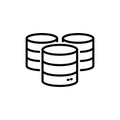Modern database line icon.