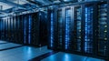 The modern datacenter racks.AI generated image Royalty Free Stock Photo
