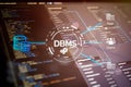 Modern DBMS system interface showing data architecture, user interaction, and API connectivity for enterprise software development Royalty Free Stock Photo