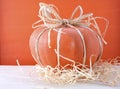 Modern decorated pumpkin centerpiece Royalty Free Stock Photo