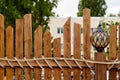 Modern decorative wooden fence