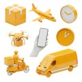 Modern delivery and time management tools Royalty Free Stock Photo