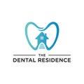 Modern dental health home logo