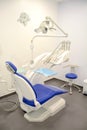 Modern dental practice. Dental chair and other accessories.
