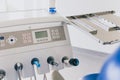 Modern dentist equipment with electronic panel Royalty Free Stock Photo