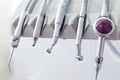 Modern dentist equipment for treatment in dentistry