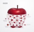 Modern Design apple dot Minimal style infographic template Royalty Free Stock Photo