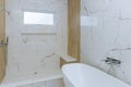 Modern design bathroom interior an open in shower Royalty Free Stock Photo