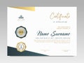 Certificate template awards diploma background vector modern design simple elegant and luxurious elegant. layout horizontal in A4